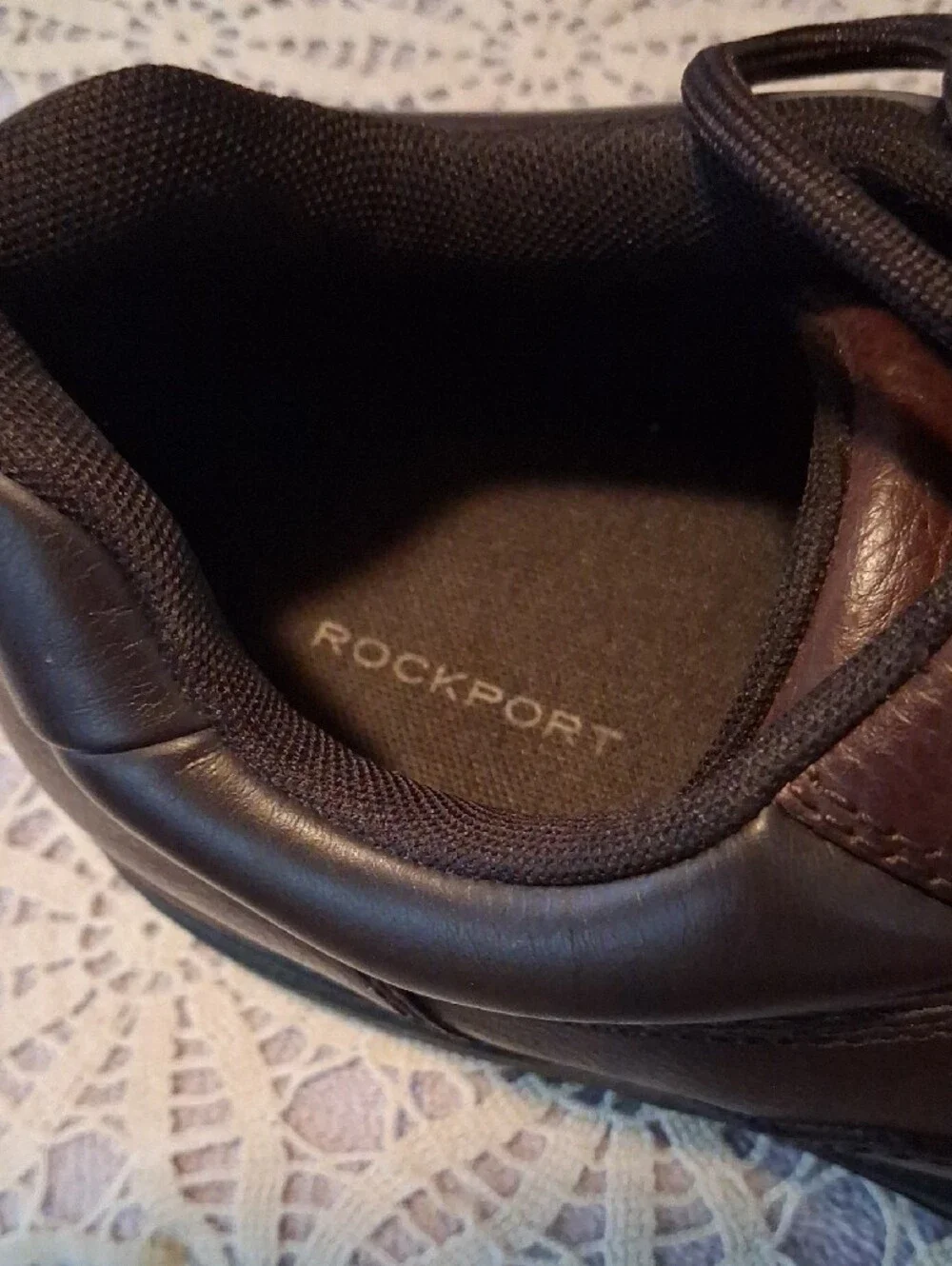 Rockport Brown Leather Lace-Up Casual Oxfords